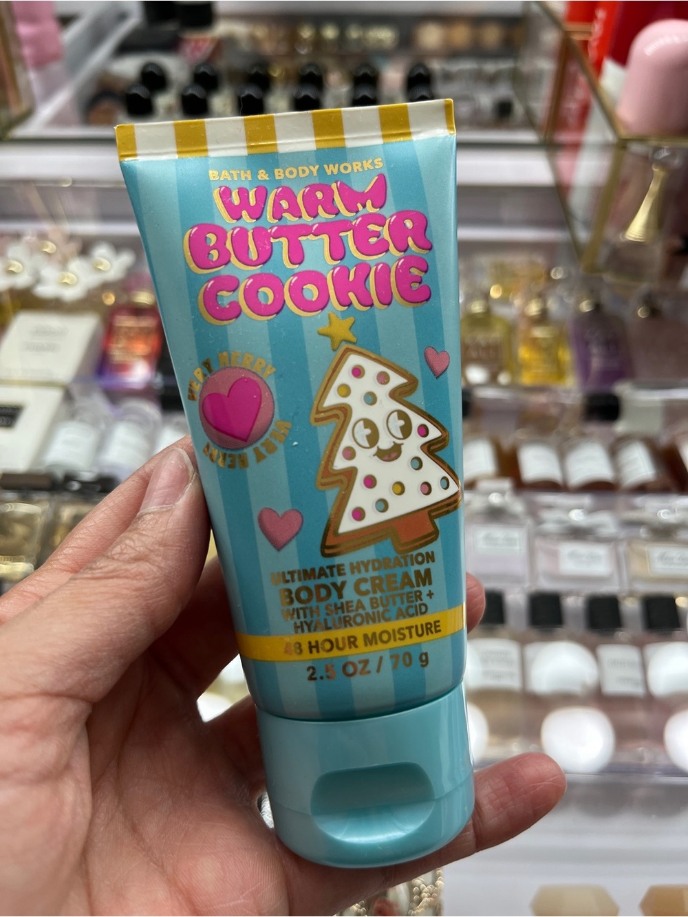 Bath & Body Works Warm Butter Cookie Ultimate Hydration Body C- Light Blue